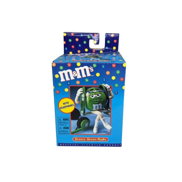 VTG M&M Groovy Green Radio Swing Lanyard Headphones New Old Stock - Picture 1 of 15